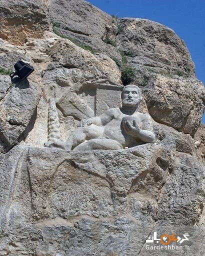 معرفی تندیس هرکول در کوه بیستون کرمانشاه، عکس